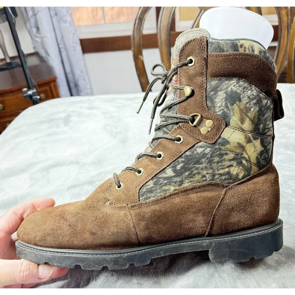 Brahma Boots Mens Size 13 Brown Camo Suede Thinsulate Hunting Snow Boots